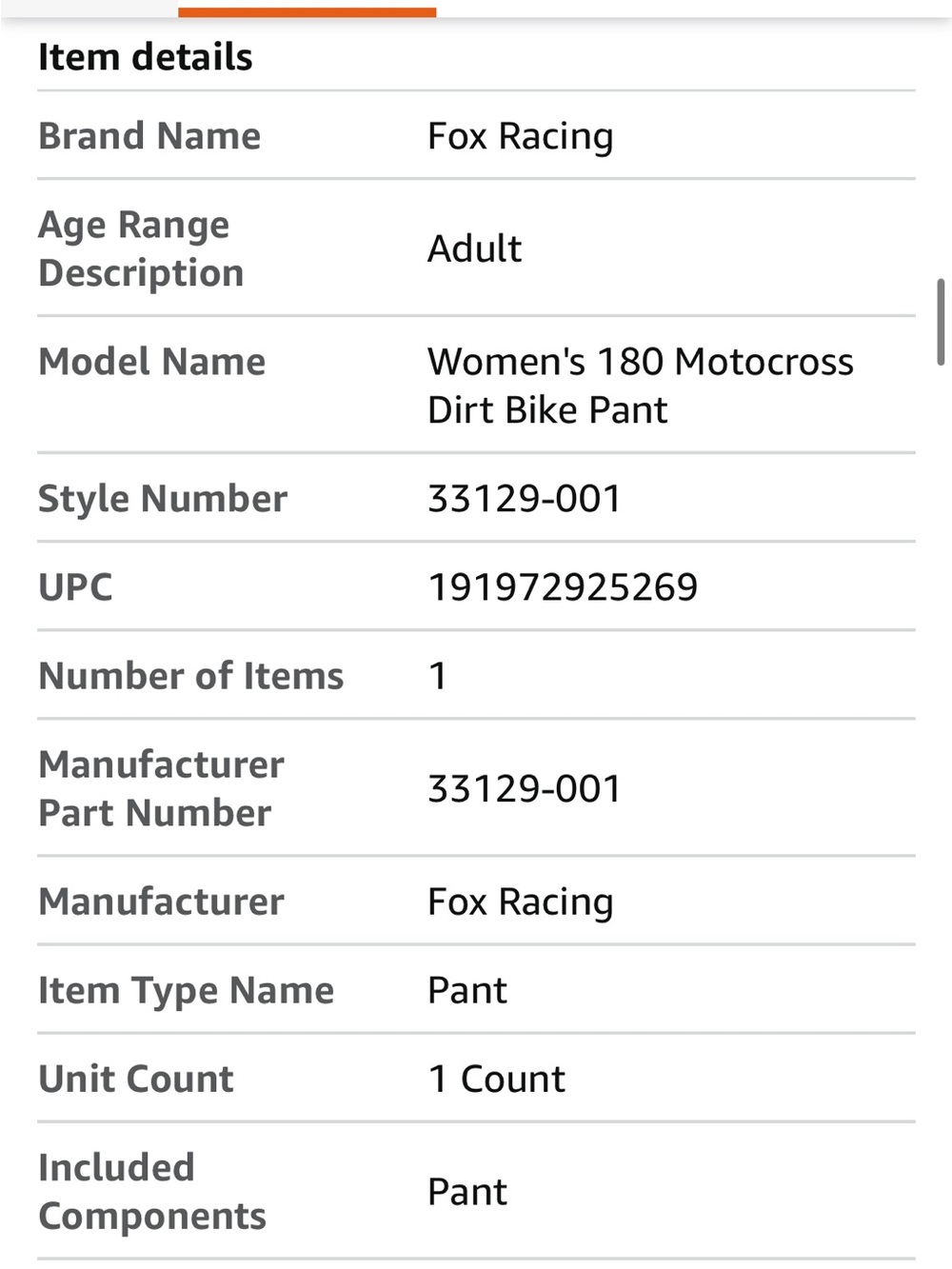 Fox Racing Women's 180 Motocross Dirt Bike Pant - Picture 15 of 16